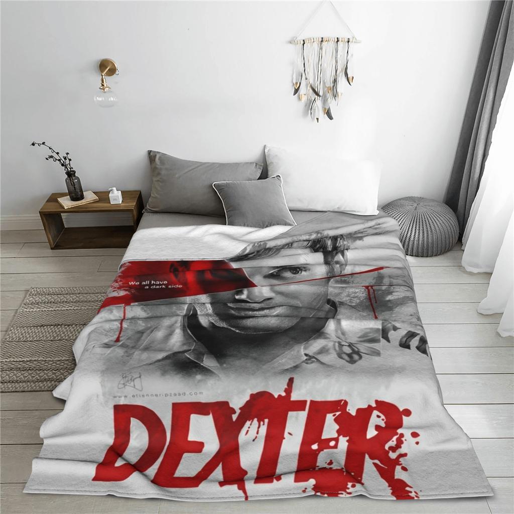 Dexter Morgan Blankets Coral Fleece Plush Movie Warm Throw Blankets for Car Sofa Couch Bedspread