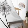 Black And White Dandelion Plant Tulle Sheer Curtains for Living Room Decoration Window Curtain for Bedroom Voile Organza Drapes