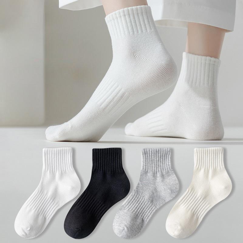 3 Pairs Trendy Candy Color Ankle Socks For Women Tucking Boat Socks Cotton Sweat-absorbing Girls Short Socks Sports Socks