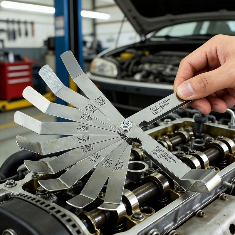 16-teiliger Satz Stahl-Fühlerlehren mit abgewinkeltem Kopf Abgewinkelte Fühlerlehren zur präzisen Messung von Spalten von 0,127 mm bis 0,508 mm