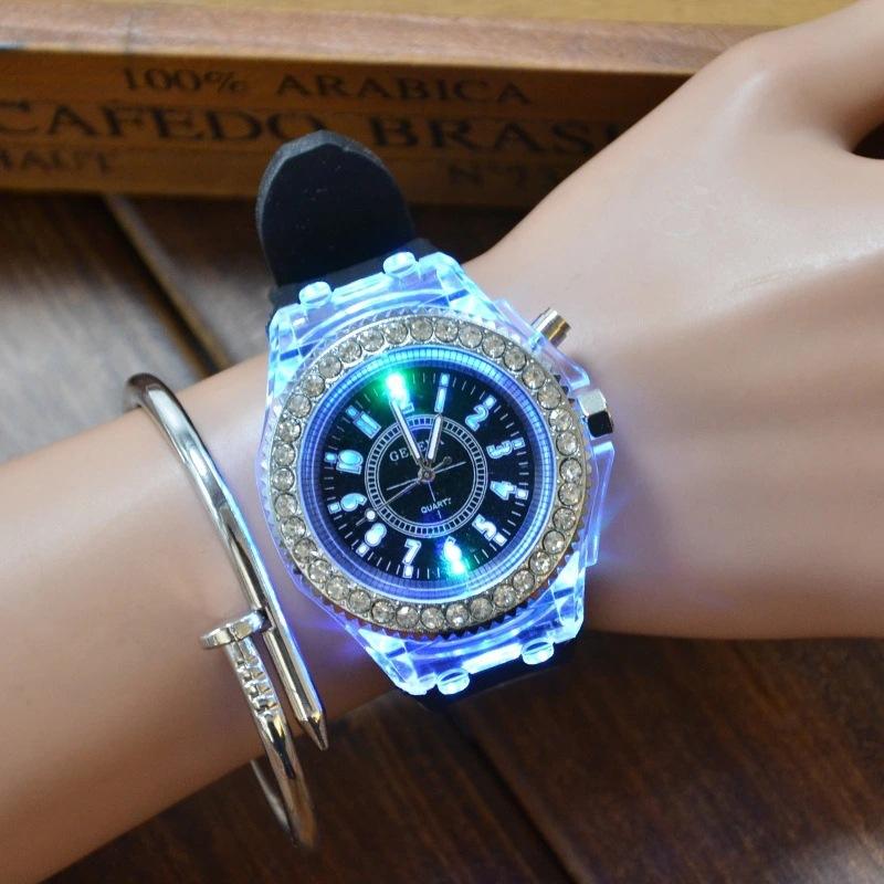 Geneva Luminous Watch Led Luminous, Diamond-Encrusted Watch Men'S Supply Watch