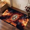 Linkin Park Personalized Crystal Velvet Carpet, Customized Name Text Soft Anti‑Slip Rug for Living Room Bedroom