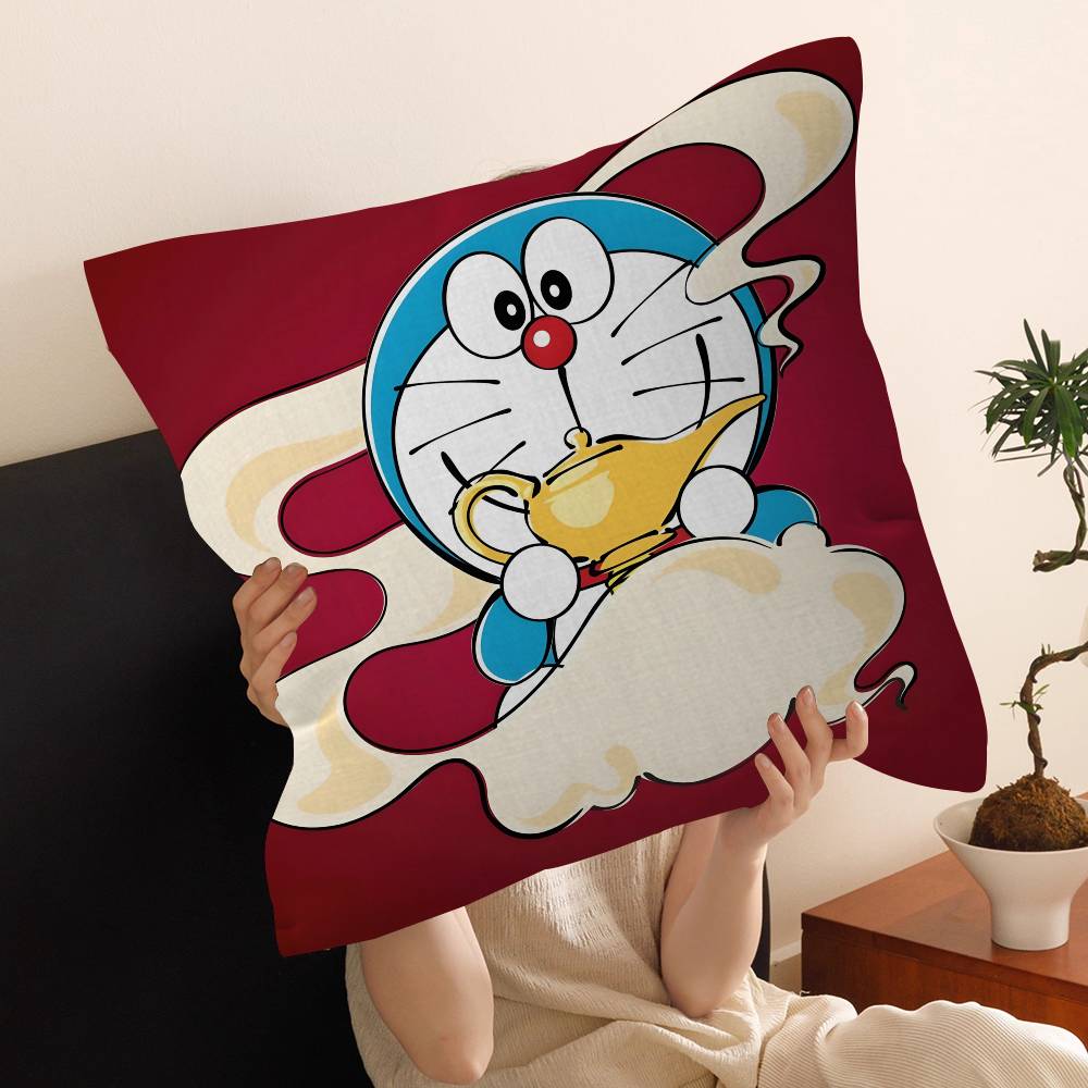Children Anime D-Doraemon Cushion Cover Inches Farmhouse Decor Home Throw Pillow Covers for Couch Decorations