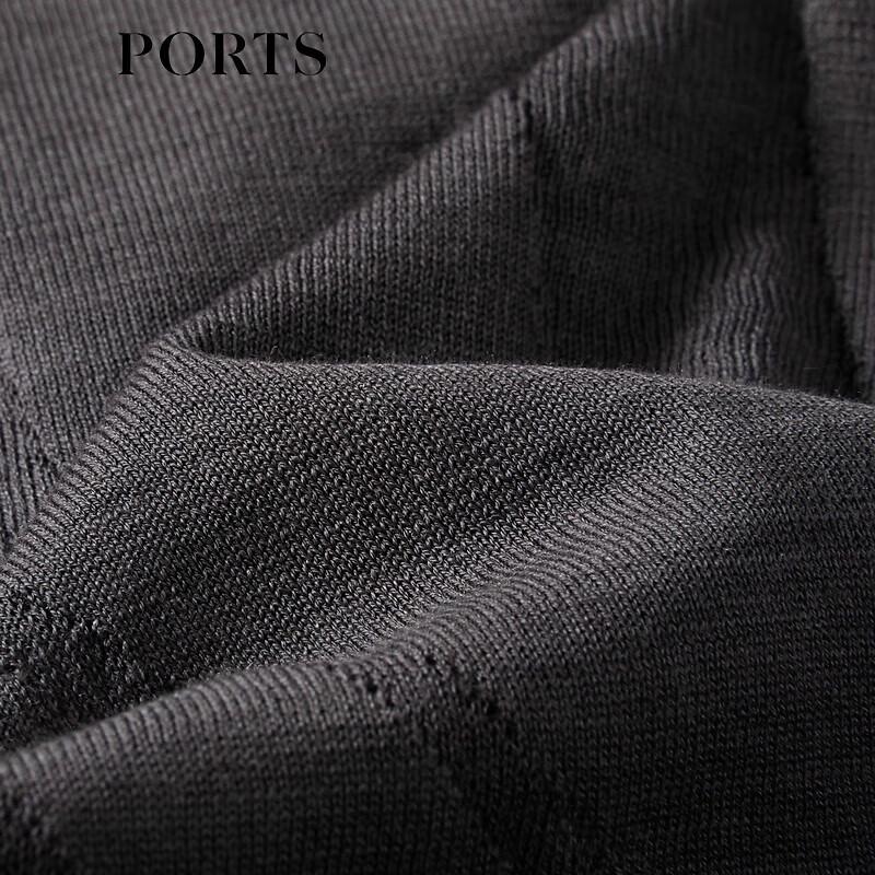 PORTS Women's V-Neck Cotton Silk Blend Sweater LP8K439RKT009