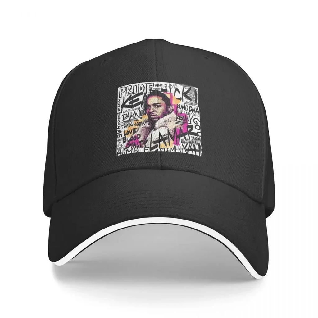 Hip Hop Rapper Baseball Cap Kendrick Lamar Outdoor Sports Sunscreen Trucker Hat Men Adult Fitted Retro Custom Logo Snapback Cap