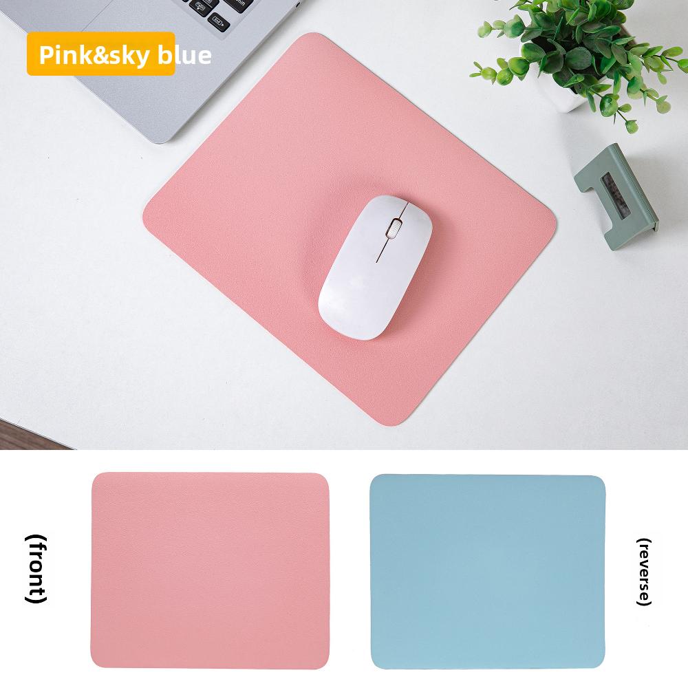 Square Leather Mouse Pad, Small Solid Color Office Desk Mat, Laptop Tablet Leather Mat, Gaming Mat