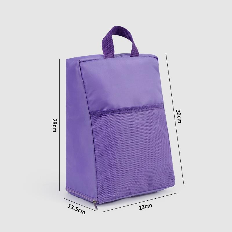 Portable Shoe Storage Bag Versatile Outdoors Clothing Organizer Bags with Mesh Pouch Multi-functional Underwear Storage Handbag