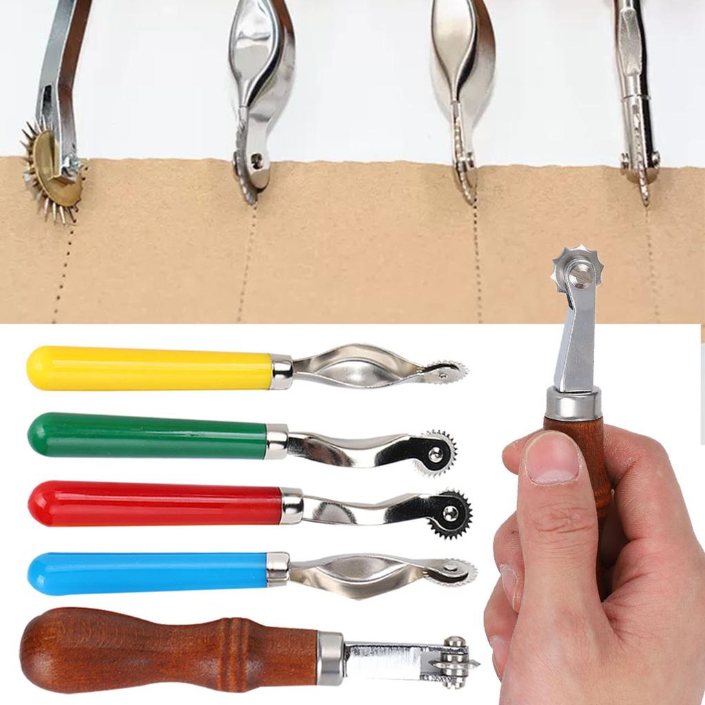 5Pcs Leather OverStitch Marking Wheel Handcrafted Scribe Point Make Tool Sewing Spacer