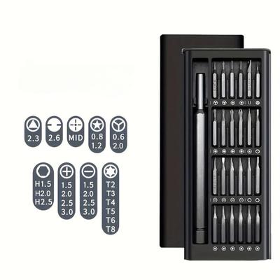 1set 24-in-1 Precision Magnetic Screwdriver Maintenance Multi-purpose Set Maintenance Screwdriver Tool Car Accessories