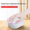Double-Layer Manicure Soak Bowl for Nail Softening and Cuticle Removal with Exfoliation and Sterilization.