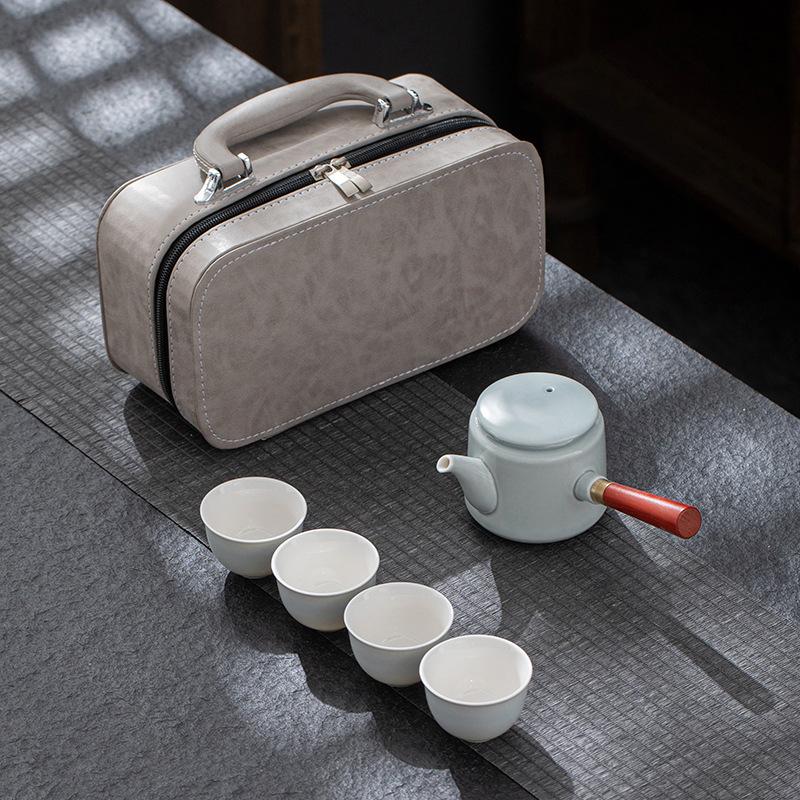 Ceramic Portable Travel Tea Set Bank Company Portable Tea Set