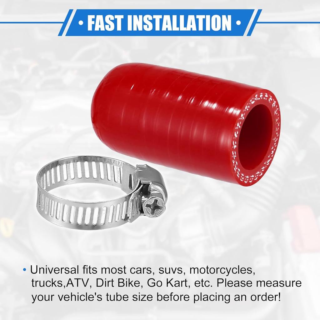 Reinforced Silicone Coolant Cap Kit, 0.71" ID Turbo Bypass Valve Cap Universal for Car Vacuum Throttle Body Water Port Fix Leak High Temperature