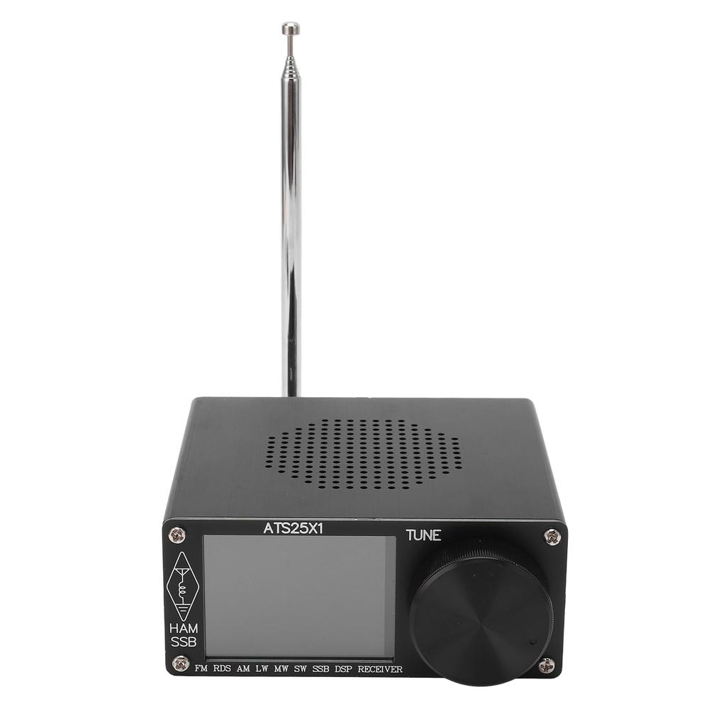 Vollband-Radioempfänger Gehäuse aus Aluminiumlegierung Tragbarer Radioempfänger mit 2,4-Zoll-Farb