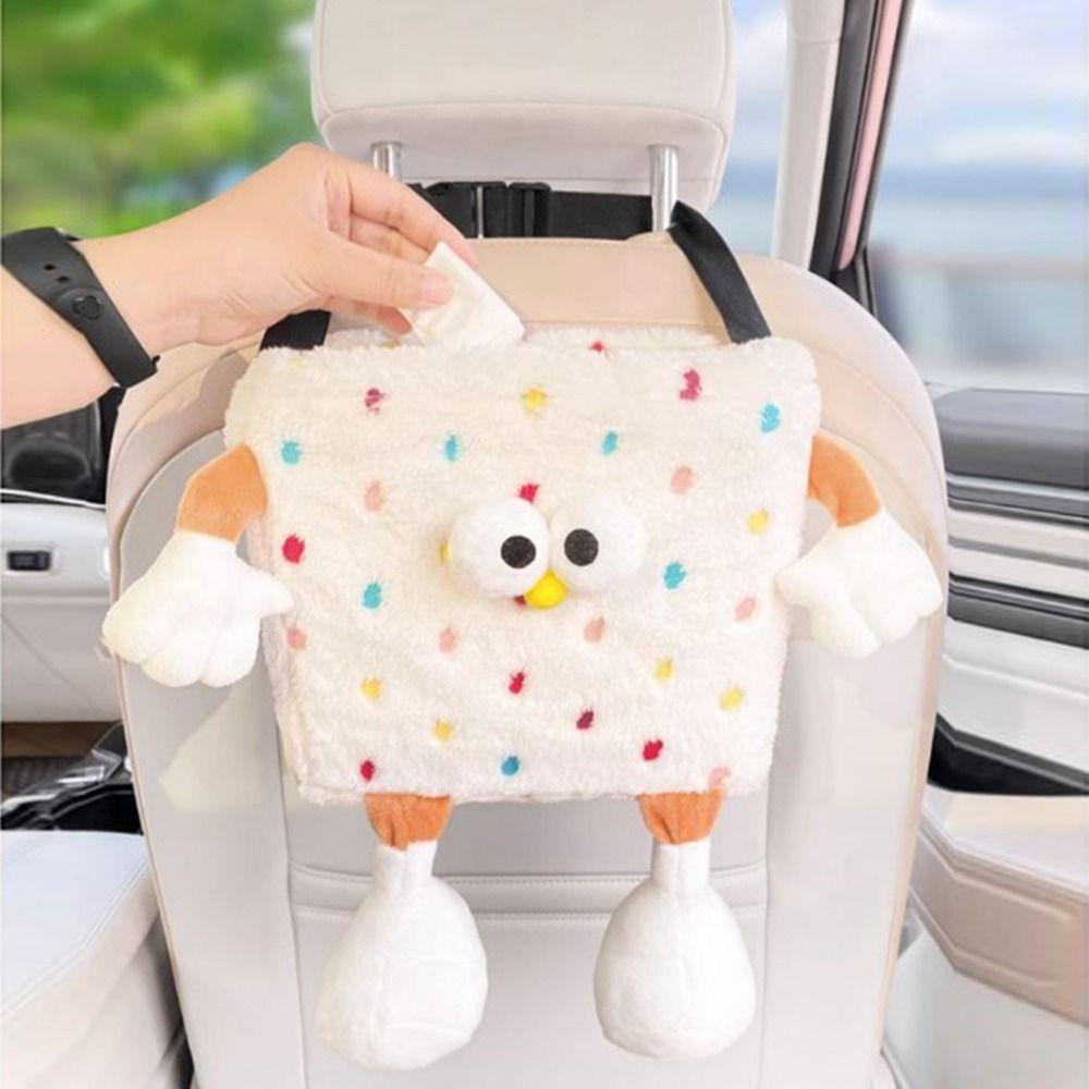 Cartoon Paper Storage Case Creative Car Trash Can Gift Vehicle Trash Bin Car Supplies