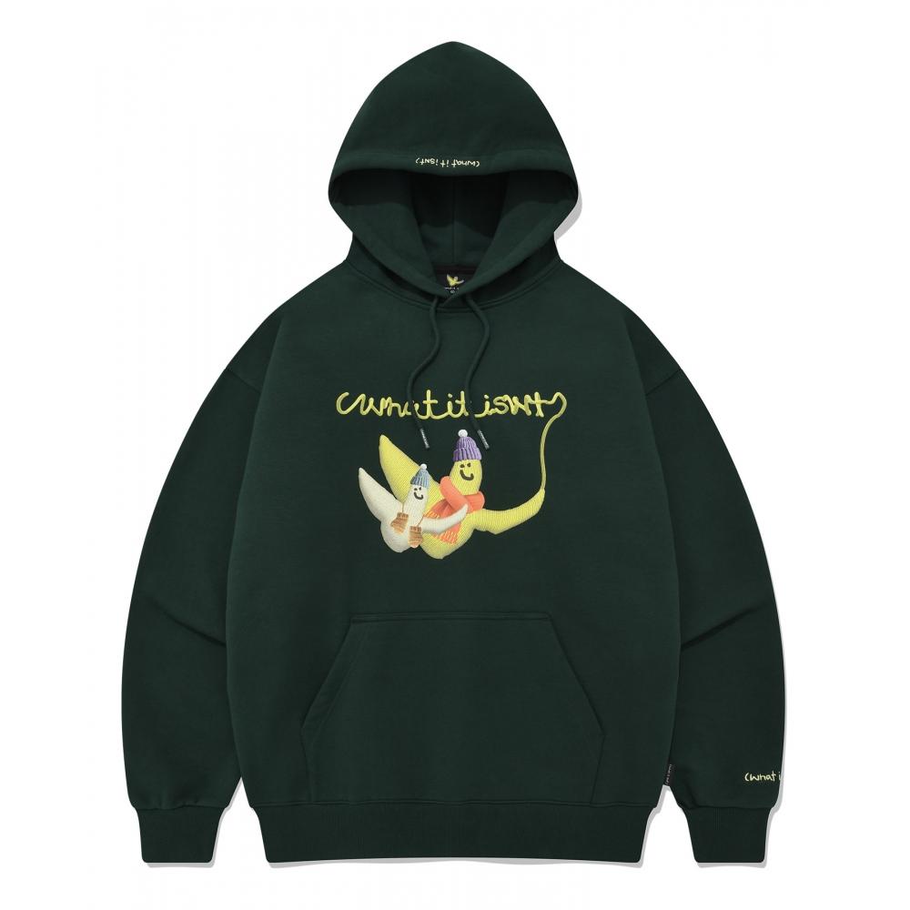 

WHATITISNT ТРИКОТАЖНЫЙ КАПЮШОН ANGEL GRAPHIC ЗЕЛЕНЫЙ