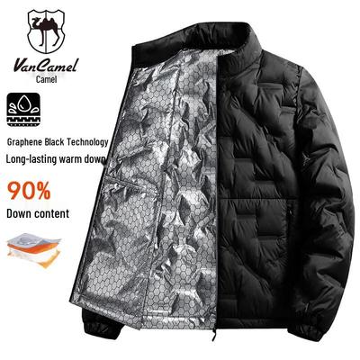 VANCAMEL Men's Stand-Collar Down Jacket