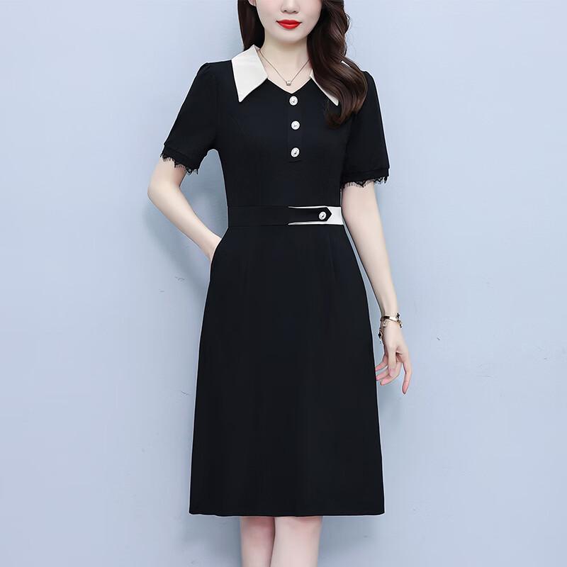 Women's Summer Ice-Feel Breathable Lapel A-Line Dress