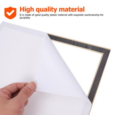 2 Set Magnetiska Fotoramar Premium Plast Hemvisningsramar för Målningar Foton Certifikat Självhäftande