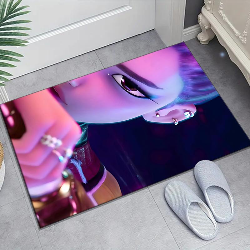 1pc KPop Demon Hunters RUMI1 Design Area Rug - Non-Slip, Soft & Cozy Floor Mat for Living Room, Bedroom, Office - Indoor/Outdoor Decorative Carpet