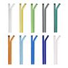 10Pcs/Set High Borosilicate Glass Straw Reusable Eco Friendly Drinking Straws Set Bubble Tea Smoothies Bar Accessories