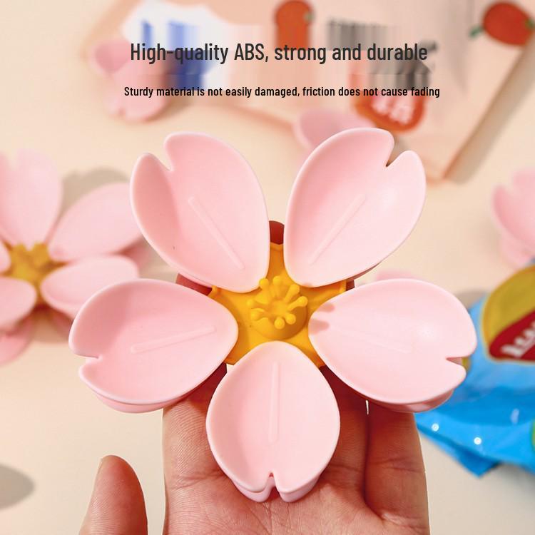 Cherry Blossom Magnet Clip: Creative Food Bag Sealer & Fridge Magnet
