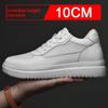Summer Invisible Height-increasing Men's Shoes, 10 Cm, Casual Sports Shoes, Breathable, Men's Height-increasing Shoes, White Sneakers
