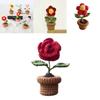 DIY Handgemachte Gestrickte Blume Topfpflanze Florale Kunst Dekoration