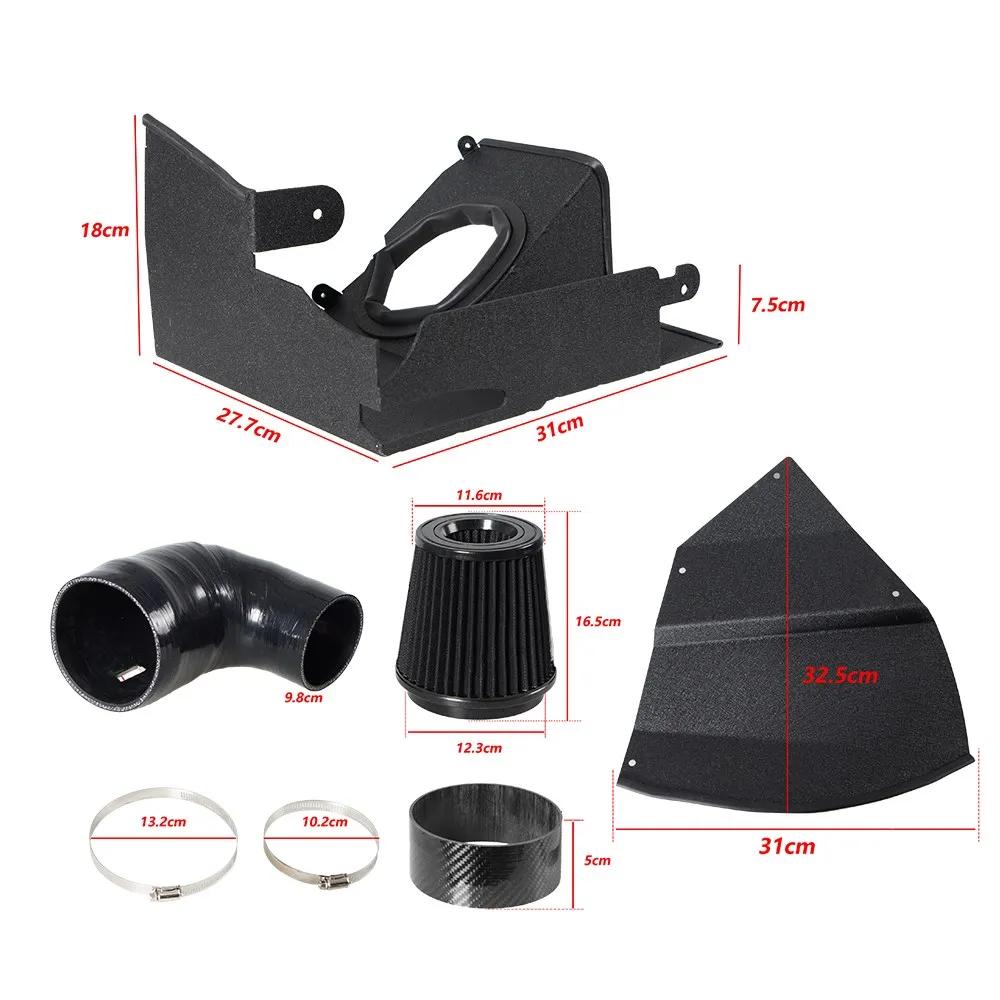 Hot Tube Intake Pipe Kit Black Cold Air Filter System Engine Parts Car Air Intake Duct Tube For BMW G20 G21 320I 330I Aluminium