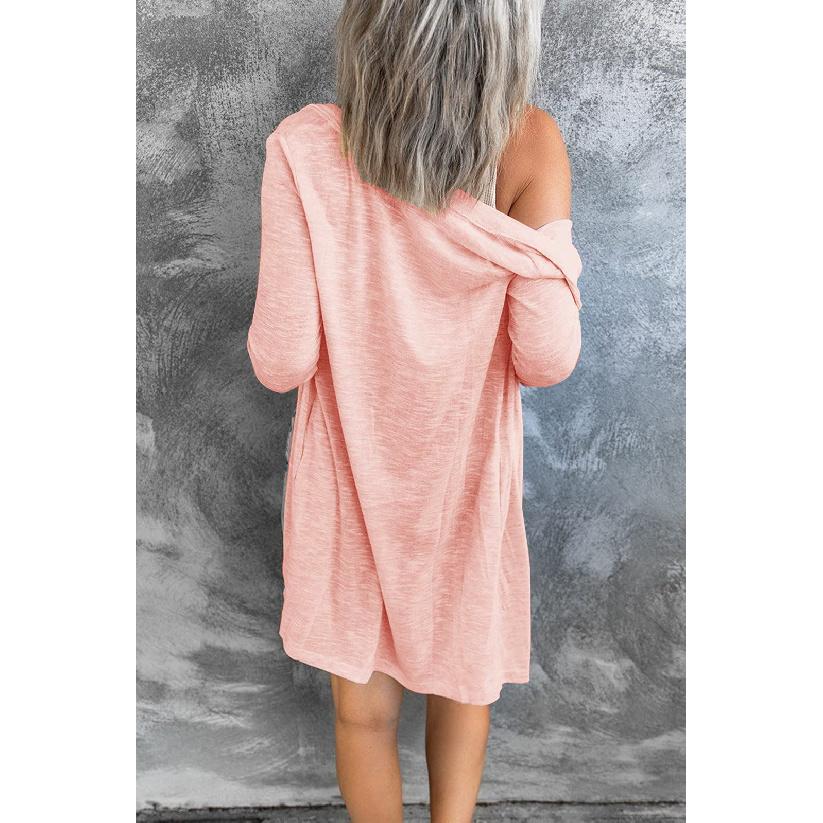 Spring and summer new women's long buttoned solid color casual sun-protective long-sleeve cardigan jacket