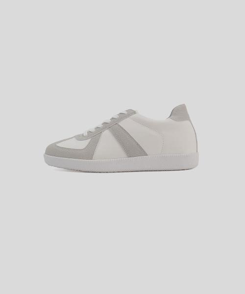 [OKEYPLACE] 5.5cm Hidden Heel Original Entry-Level German Army Sneakers White OKPL-55SN101