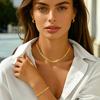 2 stuks/set Dames Sieradenset, Verstelbare Lengte Cubaanse Ketting Armband, Waterdicht Corrosiebestendig Sieraden Cadeau