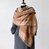 Latest Design Winter Two-Sided Jacquard Cashmere Scarves High Quality Women Thicken Wrap Shawl Ladies Wool Pashmina Scarf