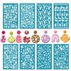 Easter Silk Screen Stencil for Polymer Clay Rabbit Egg Chick Silkscreen Printing Clay Stamp Jewelry Earrings Decoration Template