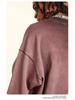 BE Men's Fashion | 2025 Autumn Oversized Round Neck Sweatshirt - European & American Trend, High-Quality, Basic Style, Washed Loose Fit