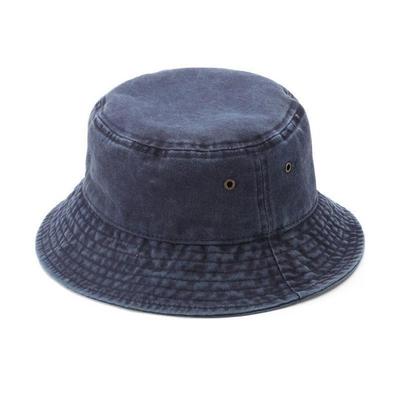 [the Largest Selection] Washed Cotton Bucket Hat (6 Colors) (Navy)