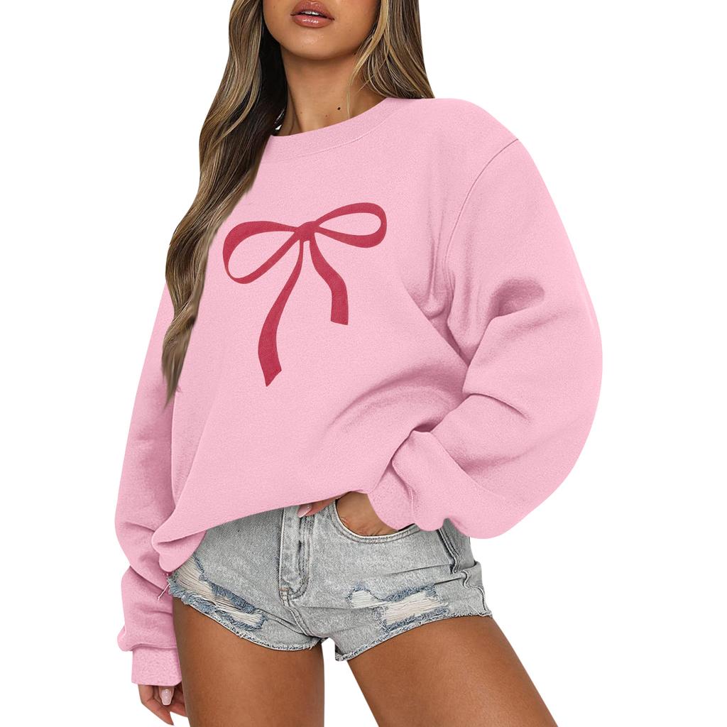 Women  Tops Women's Long Sleeve Sweatshirt Casual Crewneck Loose Fit Pollover Fleece Tops