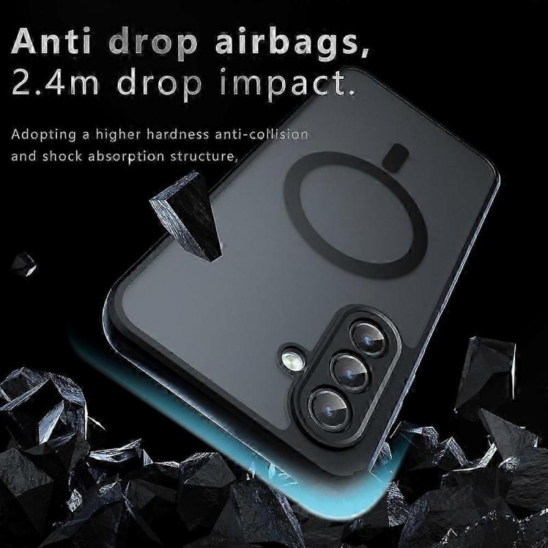 Matte Finish Phone Case for Galaxy A15 5G with MagSafe Compatibility TPU PC Hybrid Cover Touch Skin Protection