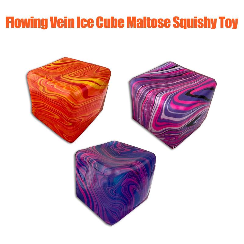 Ice Cube Maltose Decompression Toy Ice Cube Fidget Toys Squeeze Toy Anti-Stress Sensory Toy Pinch For Kids Adults Gift