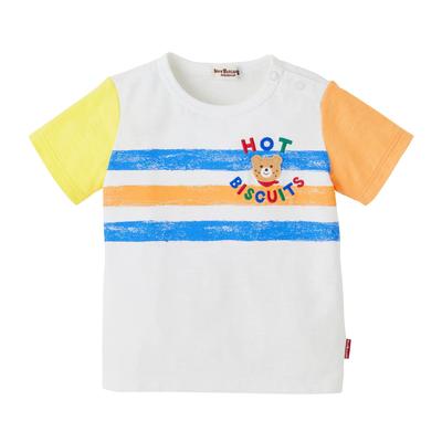 Miki House Hot Biscuits Kurzarm Jungen und T-Shirt, Mädchen, Weiß, 80cm, 72-5204-491