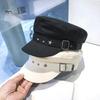 Flat Dome Newsboy Hat Women Extended Brim Beret Star Decor Adjustable Outdoor Solid Color Painter Streetwear Wide