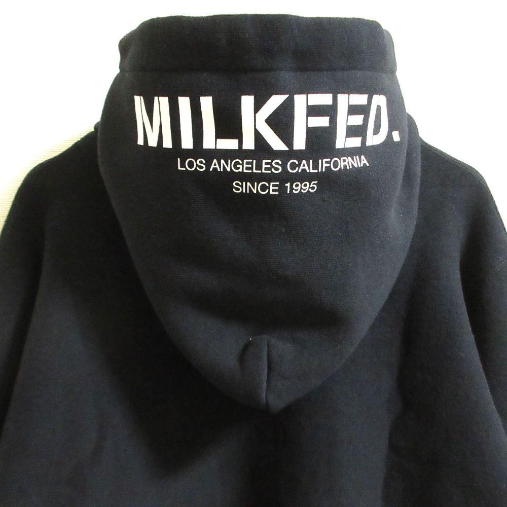 Used Good Condition MILKFED Champion Special Order BAR SWEAT HOODIE Reverse Weave Sweat Hoodie Hoodie Size S Black Ladies Old Clothes Used USED
