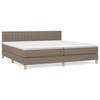 Maison Exclusive - Sommier à lattes de lit avec matelas Taupe 200x200 cm Tissu
