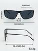 1Pc Metal Square Frame Black Glasses Metal Hinge Retro Simple High-End Fashion Glasses Suitable For Daily Wear Accessories Glass