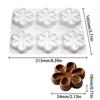 6-hålig Sex Kronblad Blomma Silikonform Fondant Mousse Tårta Dekoreringsverktyg för Att Göra Choklad, Godis, Handgjord Tvål