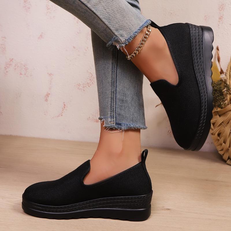 Fashion Flats Women Platform Weave Shoes 2025 Autumn New Fashion Mules Shoes Classical Casual Sneakers Walking Comfortable Zapatillas