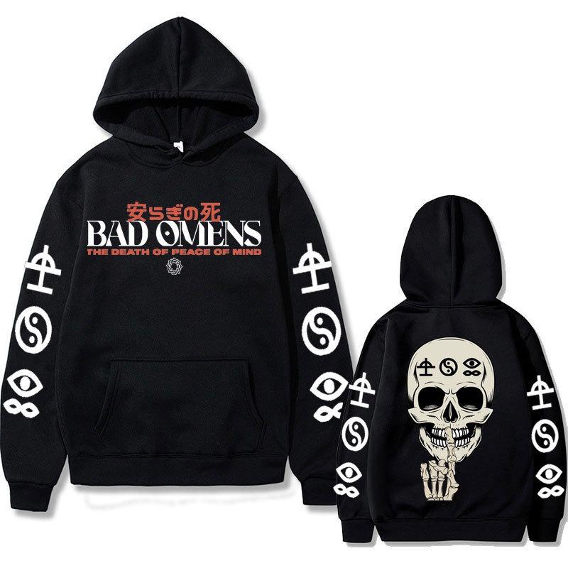 Bad Omens Band Song Like A Vliiain Double Sided Print Hoodie Sweatshirts Women Casual Streetwear Pullovers Sudaderas