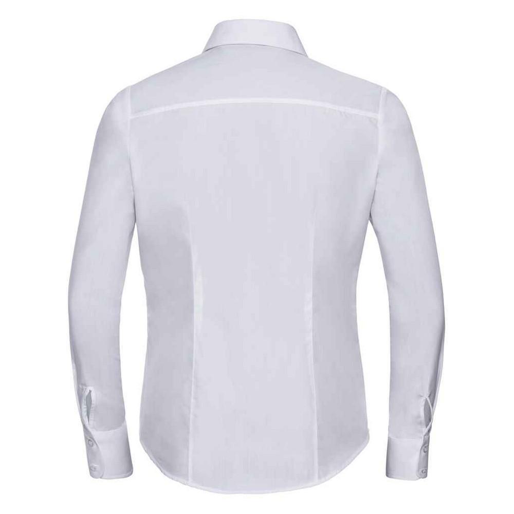 Russell Collection Womens/Ladies Poplin Fitted Long-Sleeved Formal Shirt