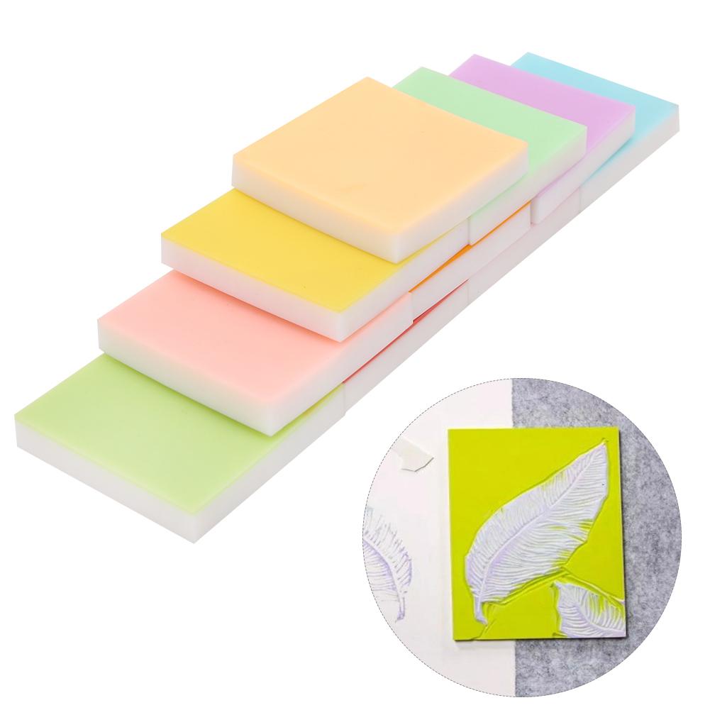 10pcs Double Layer Rubber Stamp Carving Blocks for Handcraft DIY Stamps Making