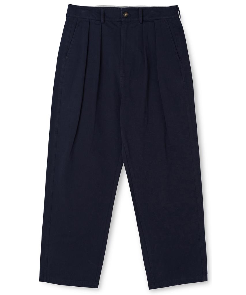 HEAVYI Heavy Cotton One-Pleat Pants_Navy