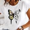 Ladies Graphic T Shirt Unisex Print Clothes 90s New Style Female Tops Tee  Fashion Print Cartoon O-Neck Flower Butterfly T Shirt